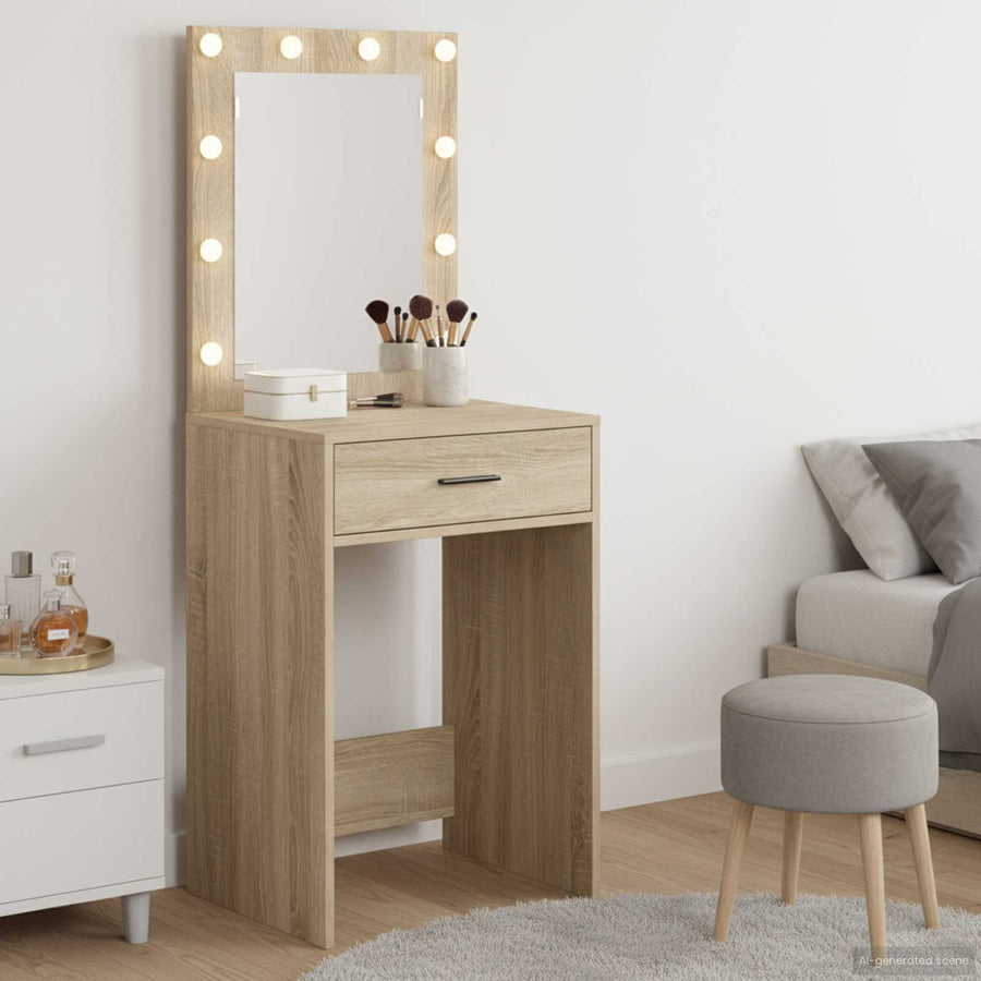 vidaXL Dressing Table Sonoma Oak 50 x 41 x 135 cm Engineered Wood 1