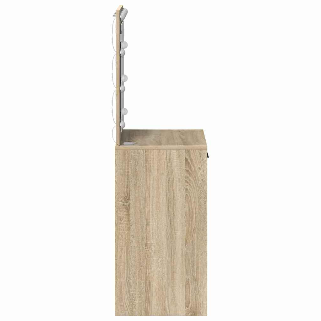 vidaXL Dressing Table Sonoma Oak 50 x 41 x 135 cm Engineered Wood 6