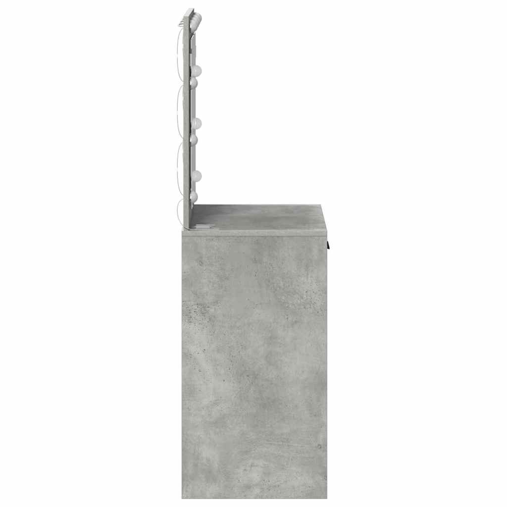 vidaXL Dressing Table Concrete Grey 50 x 41 x 135 cm Engineered Wood 6