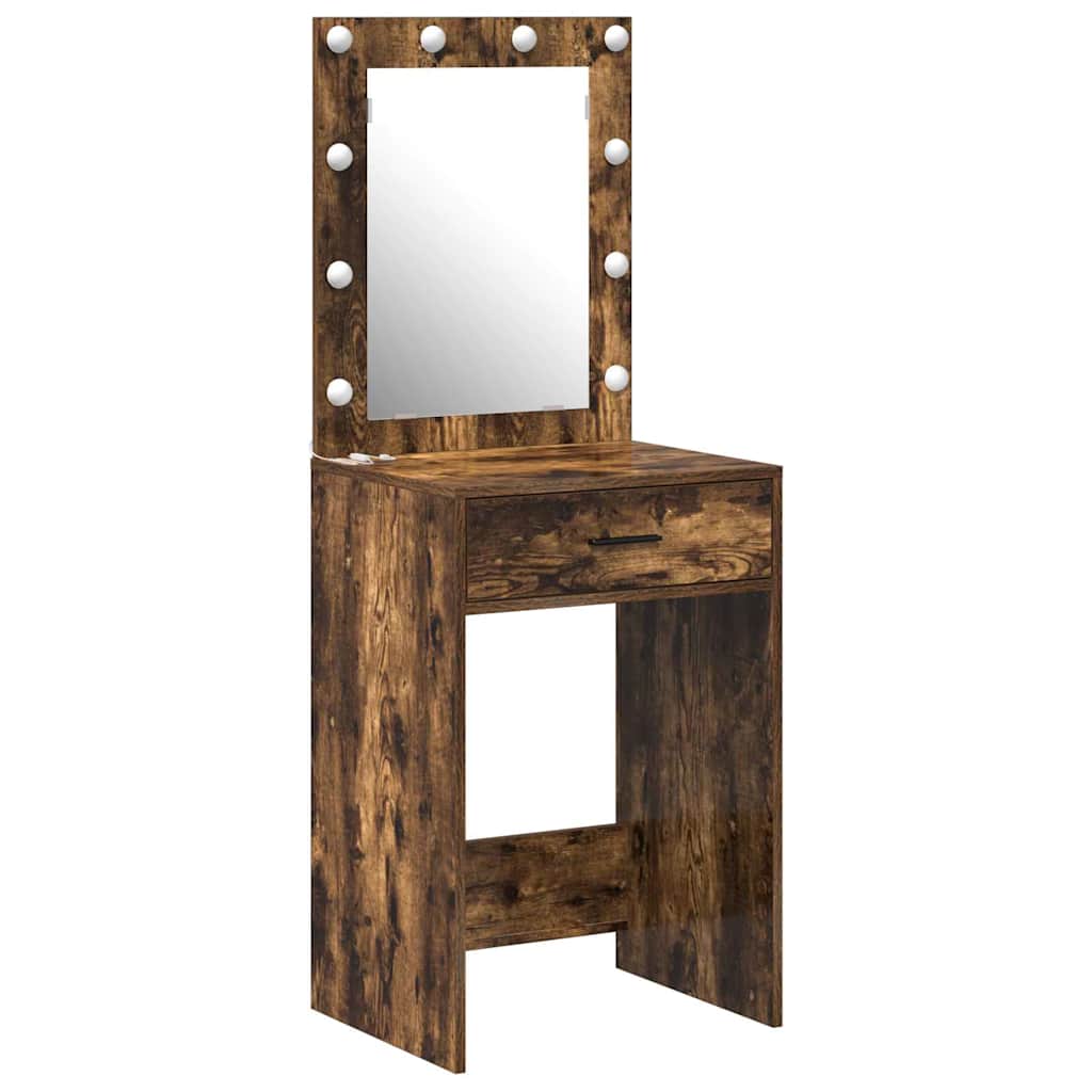 vidaXL Dressing Table Smoked Oak 50 x 41 x 135 cm Engineered Wood 2