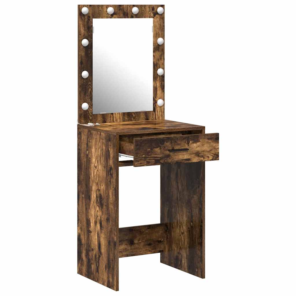 vidaXL Dressing Table Smoked Oak 50 x 41 x 135 cm Engineered Wood 4