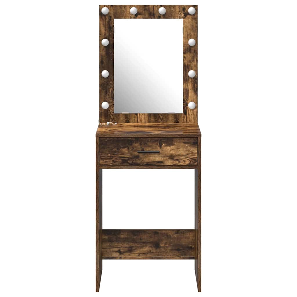 vidaXL Dressing Table Smoked Oak 50 x 41 x 135 cm Engineered Wood 5