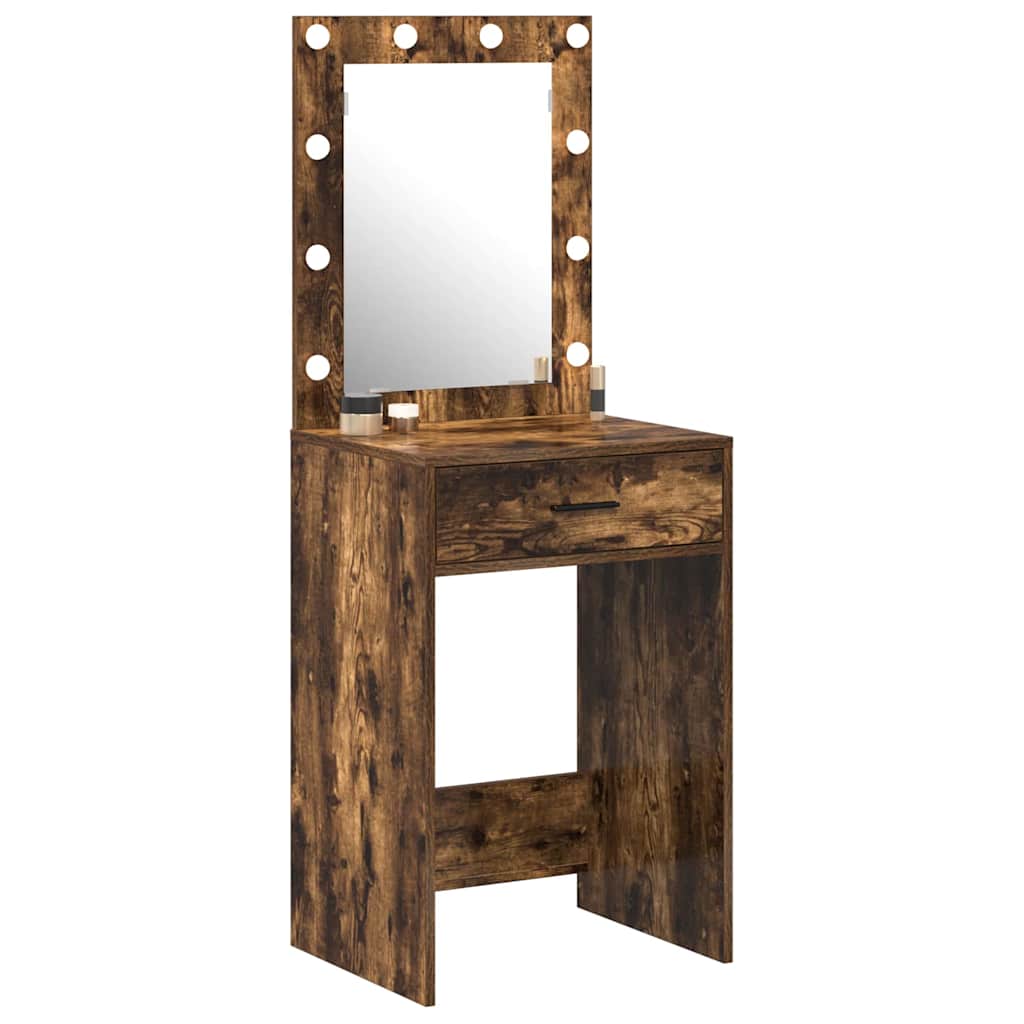 vidaXL Dressing Table Smoked Oak 50 x 41 x 135 cm Engineered Wood 3