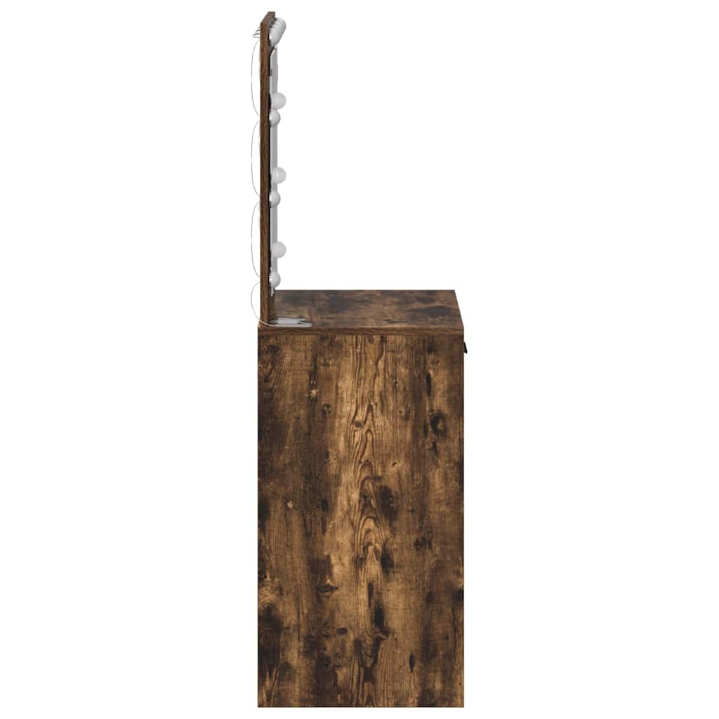 vidaXL Dressing Table Smoked Oak 50 x 41 x 135 cm Engineered Wood 6