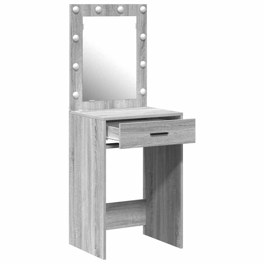 vidaXL Dressing Table Grey Sonoma 50 x 41 x 135 cm Engineered Wood 4