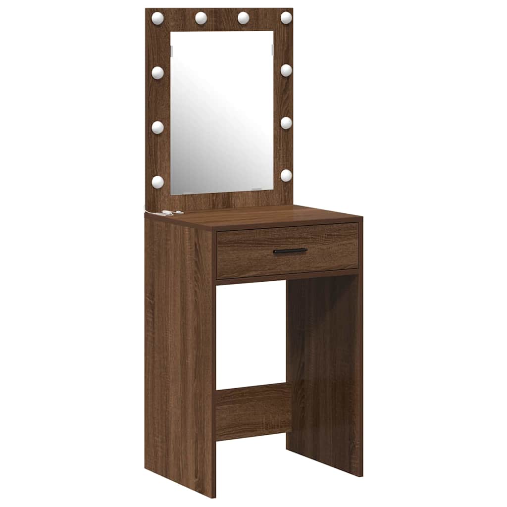 vidaXL Dressing Table Brown Oak 50 x 41 x 135 cm Engineered Wood 2