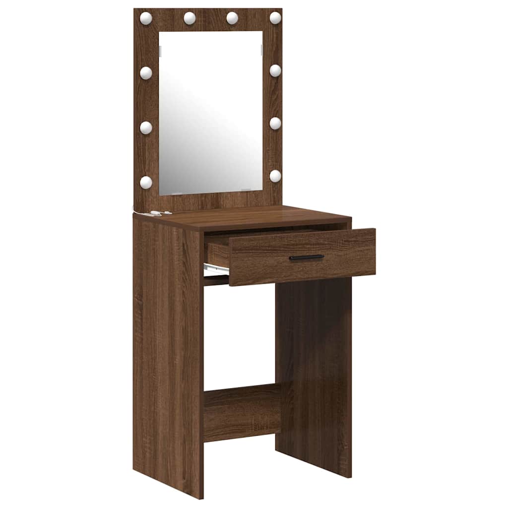 vidaXL Dressing Table Brown Oak 50 x 41 x 135 cm Engineered Wood 4