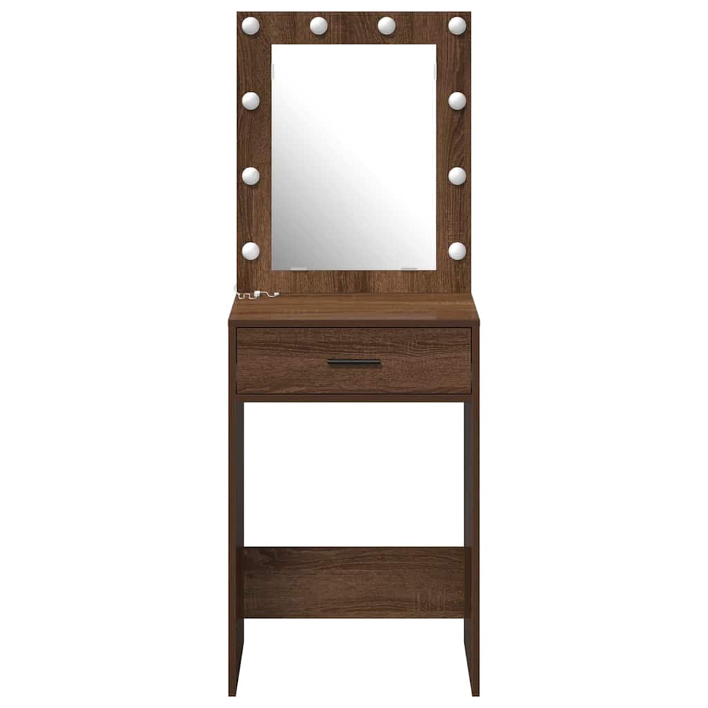 vidaXL Dressing Table Brown Oak 50 x 41 x 135 cm Engineered Wood 5