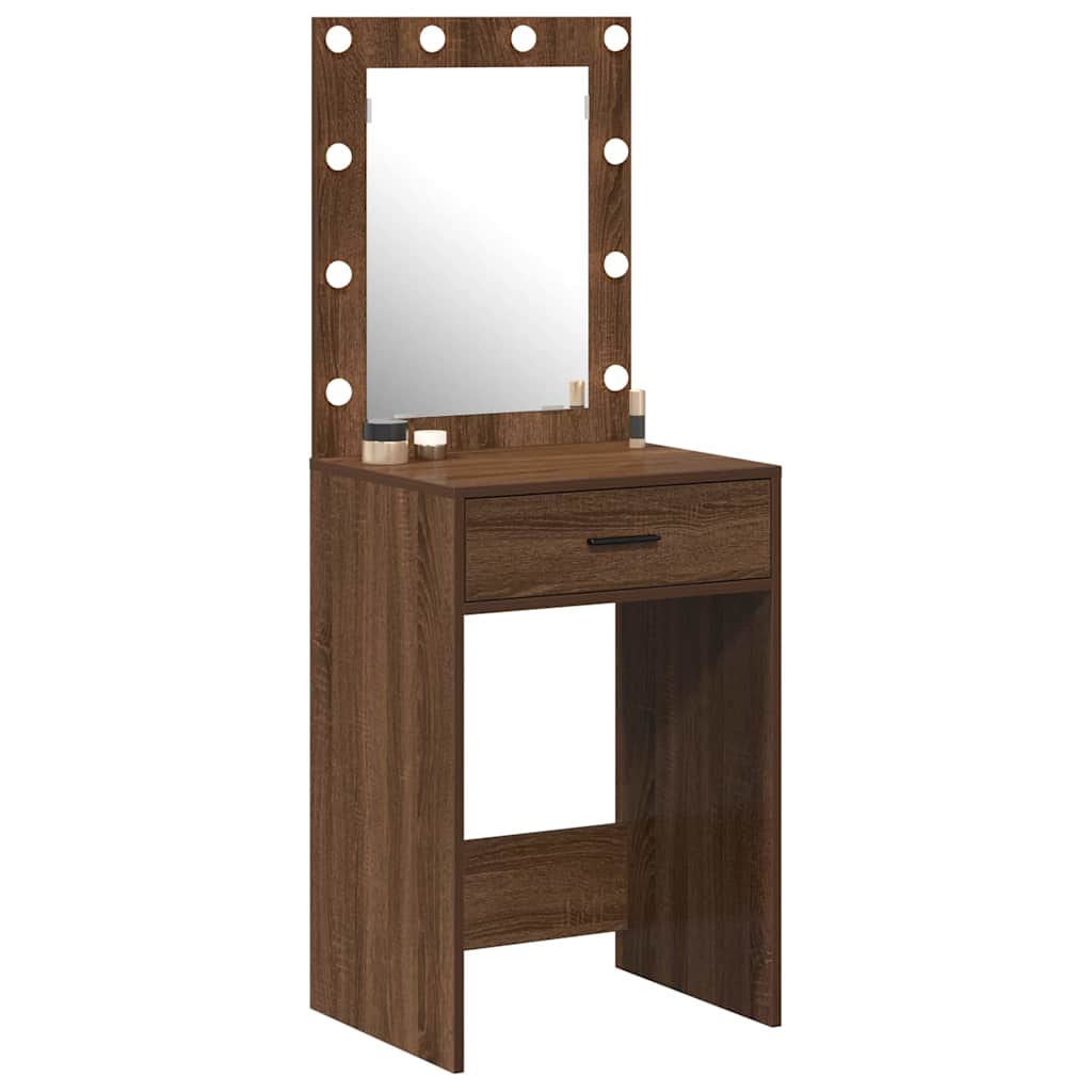 vidaXL Dressing Table Brown Oak 50 x 41 x 135 cm Engineered Wood 3