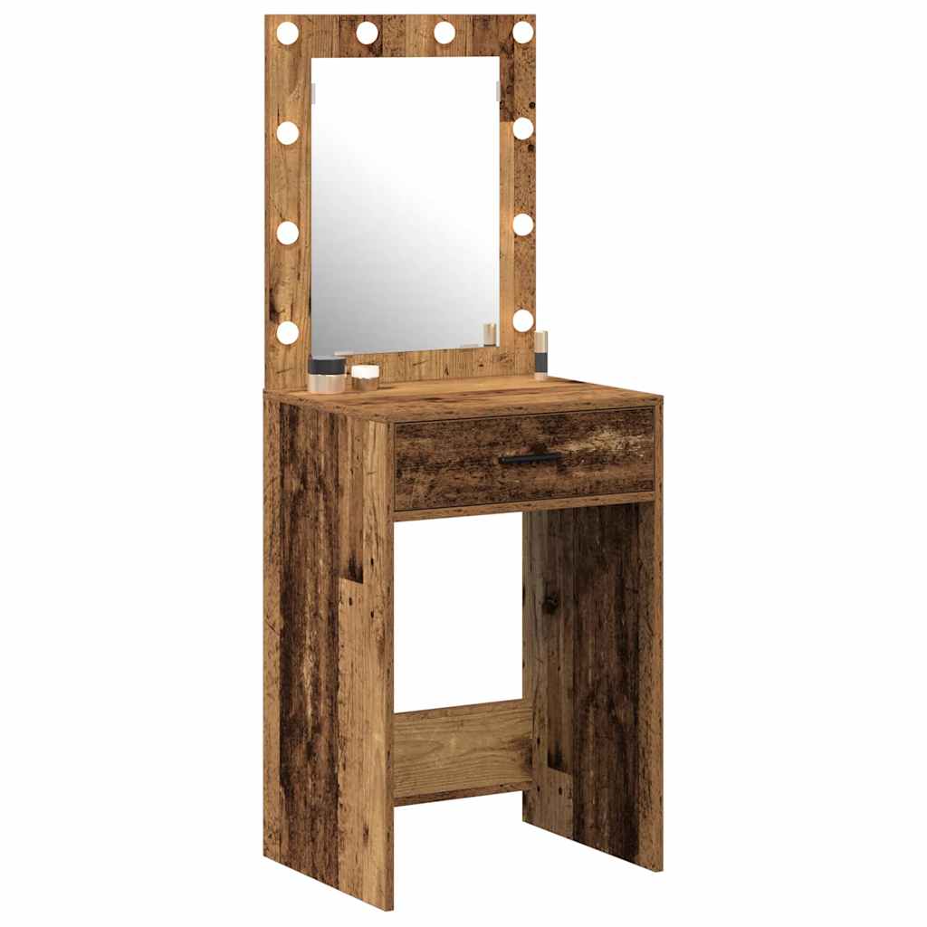 vidaXL Dressing Table Old Wood 50 x 41 x 135 cm Engineered Wood 3