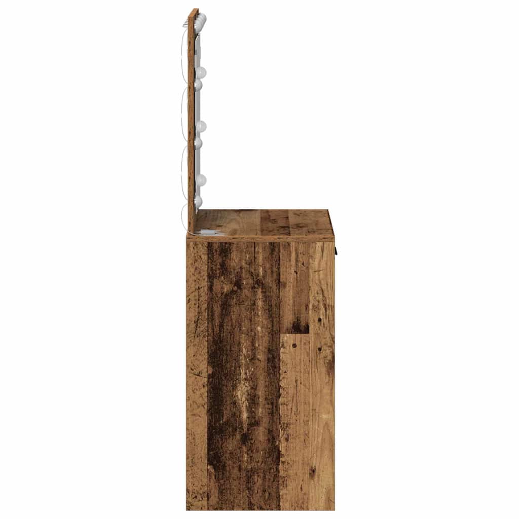 vidaXL Dressing Table Old Wood 50 x 41 x 135 cm Engineered Wood 6