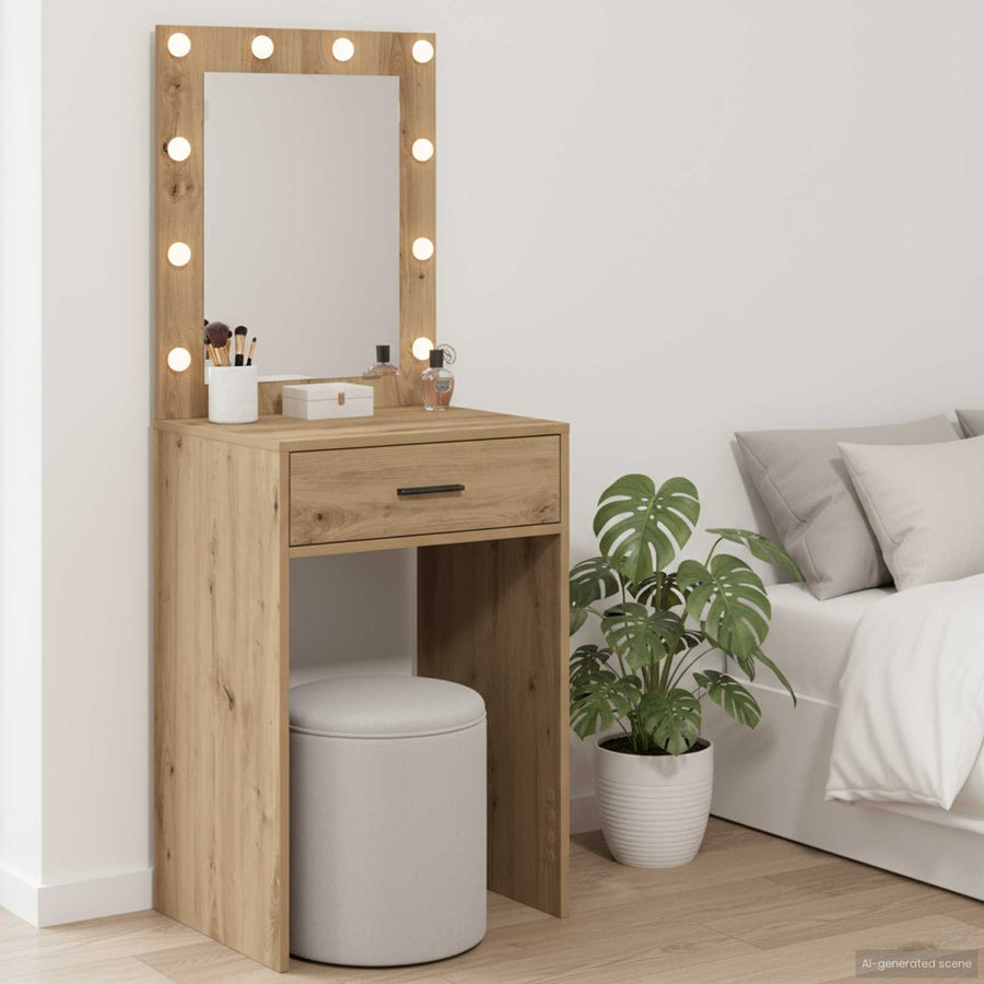 vidaXL Dressing Table Artisan Oak 50 x 41 x 135 cm Engineered Wood 1