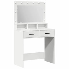 vidaXL Dressing Table White 79 x 41 x 135 cm Engineered Wood 2