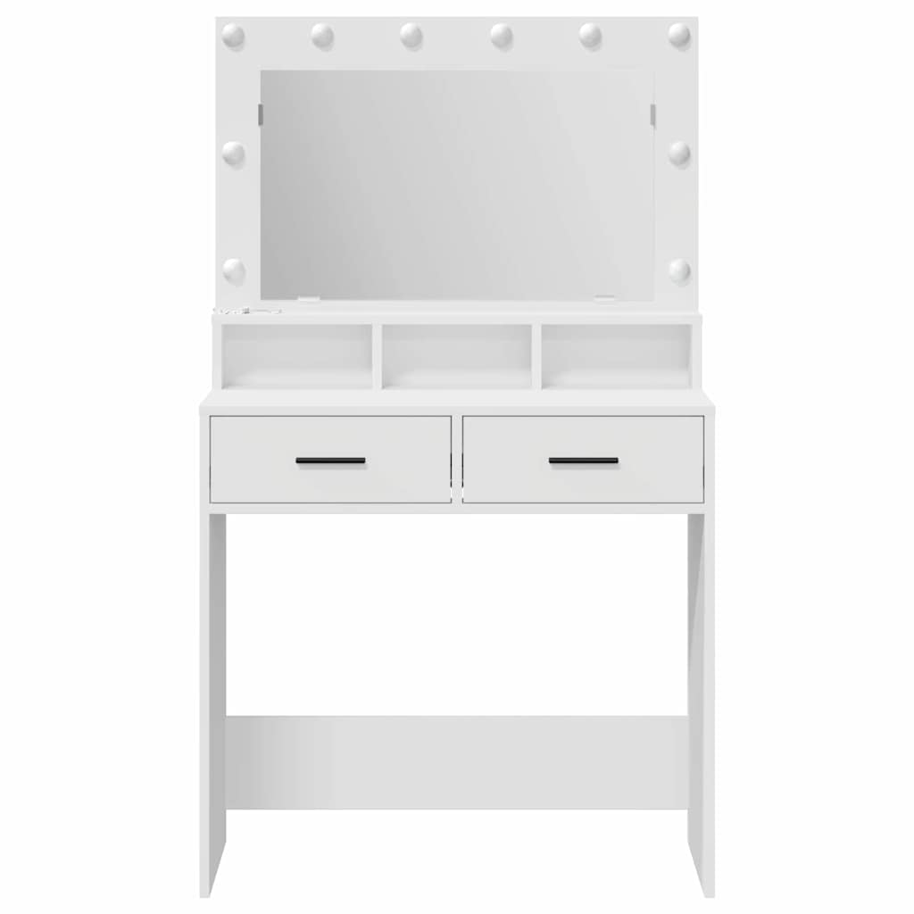 vidaXL Dressing Table White 79 x 41 x 135 cm Engineered Wood 5