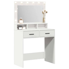 vidaXL Dressing Table White 79 x 41 x 135 cm Engineered Wood 3