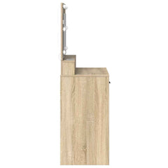 vidaXL Dressing Table Sonoma Oak 79 x 41 x 135 cm Engineered Wood 6