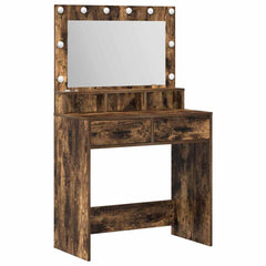 vidaXL Dressing Table Smoked Oak 79 x 41 x 135 cm Engineered Wood 2