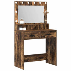 vidaXL Dressing Table Smoked Oak 79 x 41 x 135 cm Engineered Wood 3