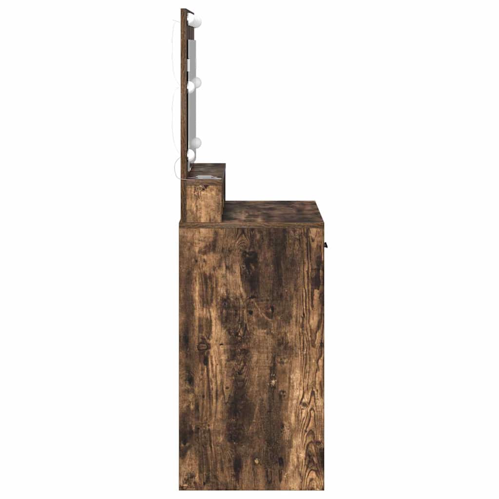 vidaXL Dressing Table Smoked Oak 79 x 41 x 135 cm Engineered Wood 6