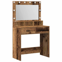 vidaXL Dressing Table Old Wood 79 x 41 x 135 cm Engineered Wood 2