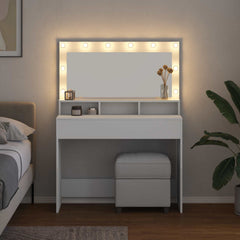 vidaXL Dressing Table White 100 x 41 x 135 cm Engineered Wood 4