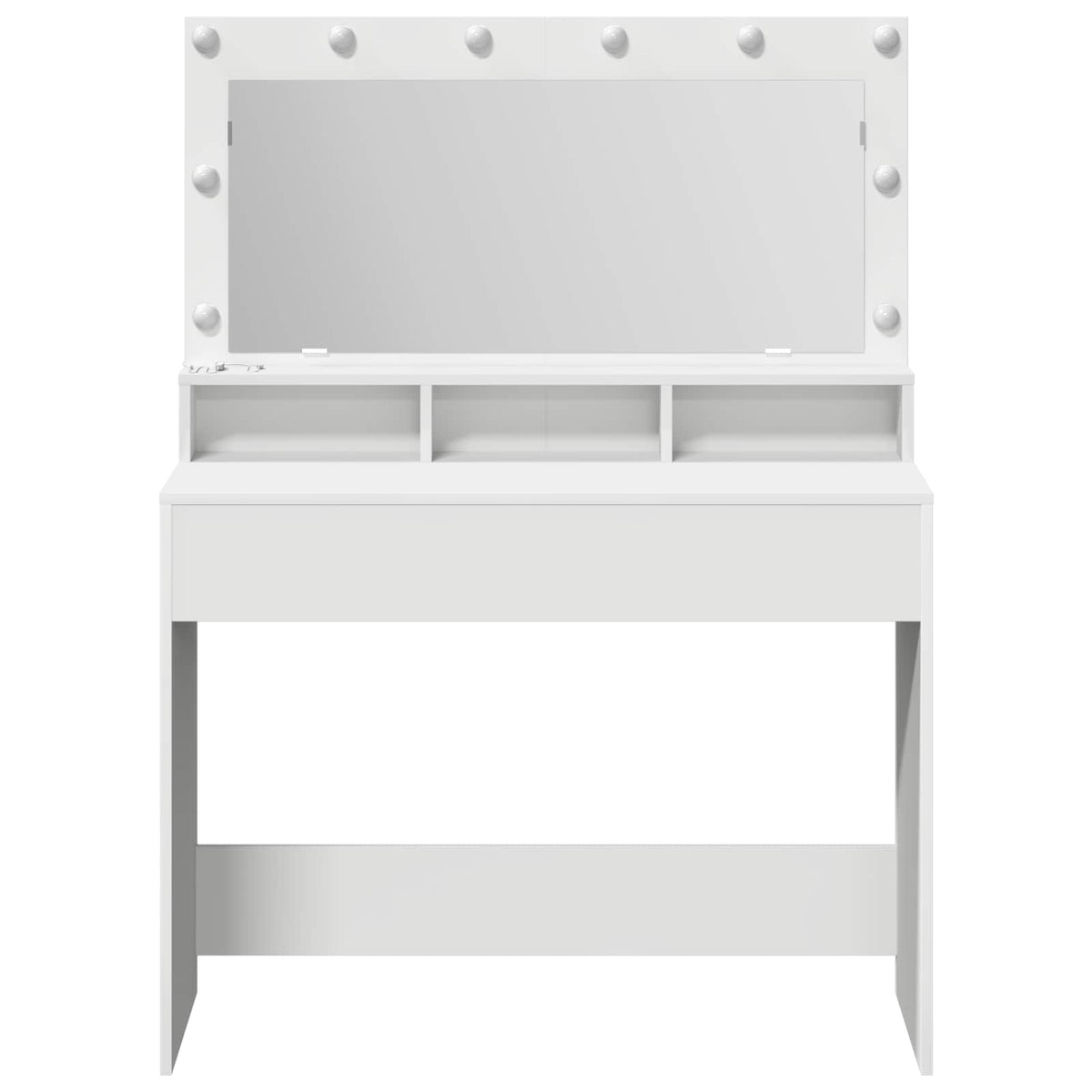 vidaXL Dressing Table White 100 x 41 x 135 cm Engineered Wood 5