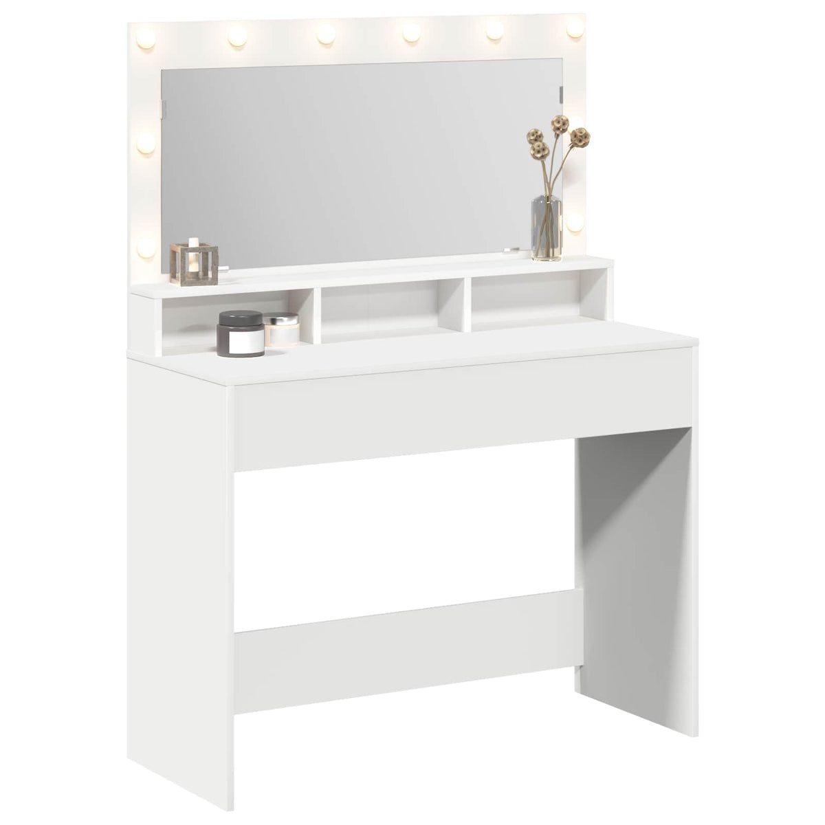 vidaXL Dressing Table White 100 x 41 x 135 cm Engineered Wood 3
