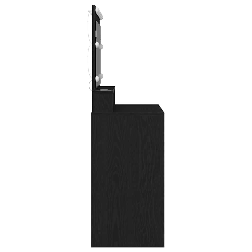 vidaXL Dressing Table Black Oak 100 x 41 x 135 cm Engineered Wood 5