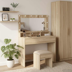 vidaXL Dressing Table Sonoma Oak 100 x 41 x 135 cm Engineered Wood 1