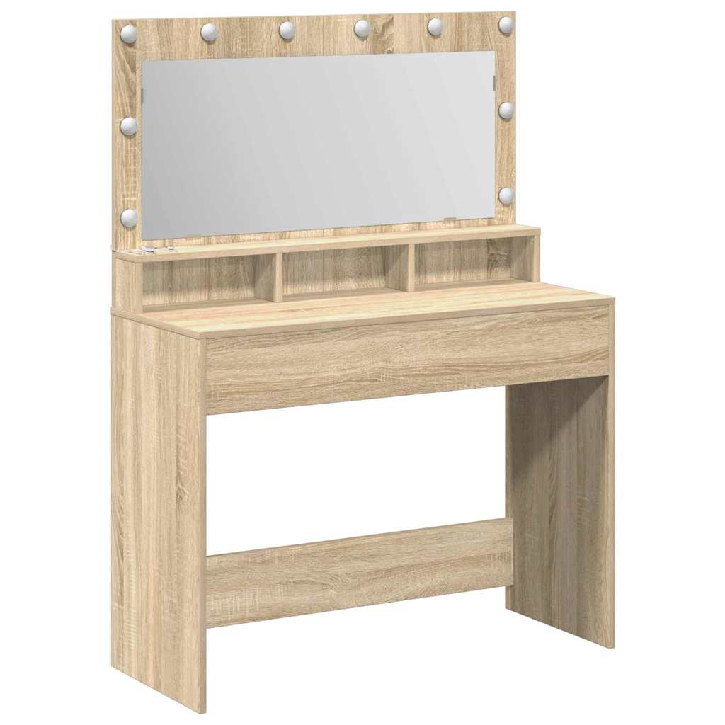 vidaXL Dressing Table Sonoma Oak 100 x 41 x 135 cm Engineered Wood 2