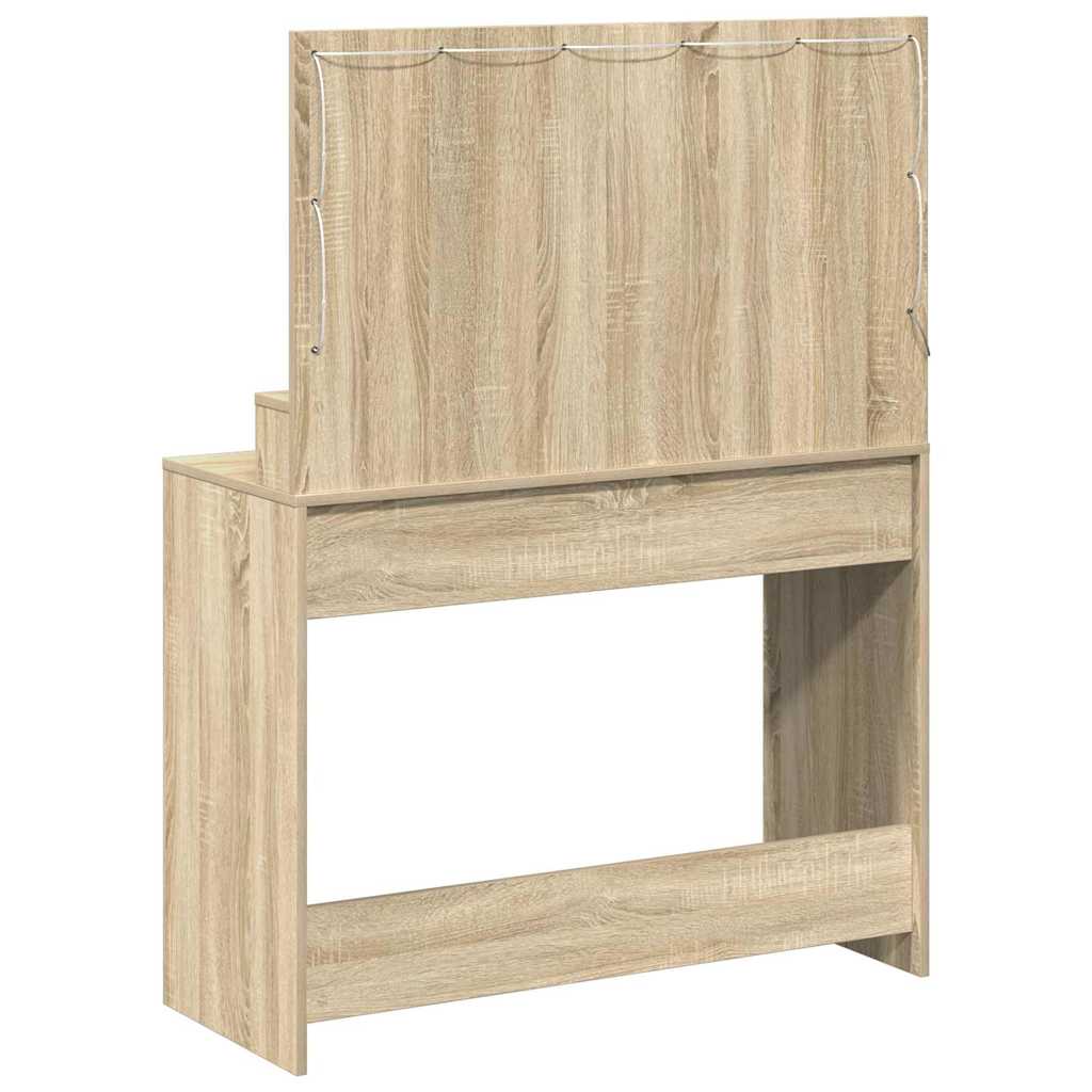 vidaXL Dressing Table Sonoma Oak 100 x 41 x 135 cm Engineered Wood 6