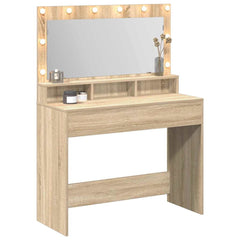 vidaXL Dressing Table Sonoma Oak 100 x 41 x 135 cm Engineered Wood 3