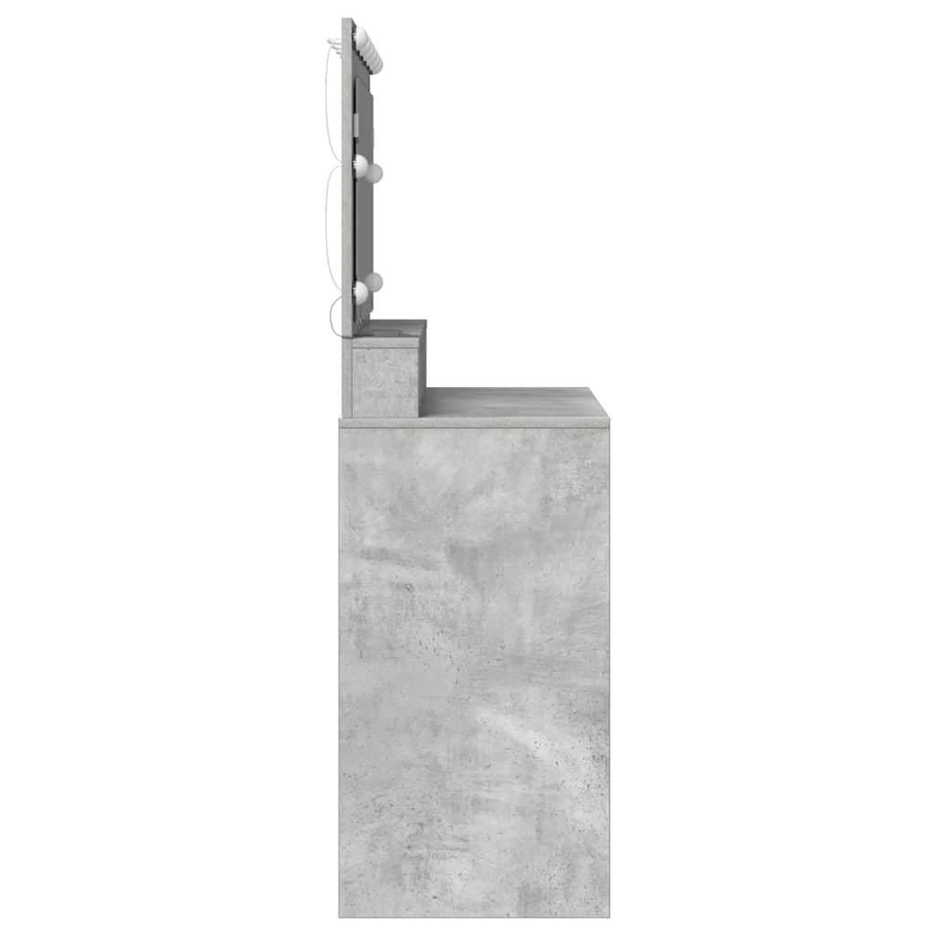 vidaXL Dressing Table Concrete Grey 100 x 41 x 135 cm Engineered Wood 5