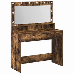 vidaXL Dressing Table Smoked Oak 100 x 41 x 135 cm Engineered Wood 2