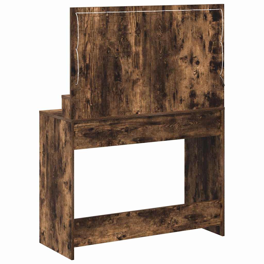 vidaXL Dressing Table Smoked Oak 100 x 41 x 135 cm Engineered Wood 6