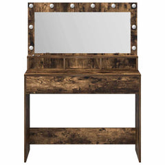 vidaXL Dressing Table Smoked Oak 100 x 41 x 135 cm Engineered Wood 4