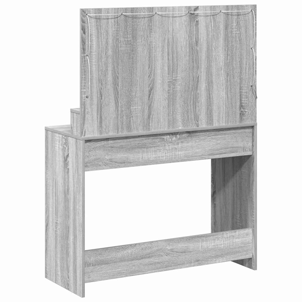 vidaXL Dressing Table Grey Sonoma 100 x 41 x 135 cm Engineered Wood 6