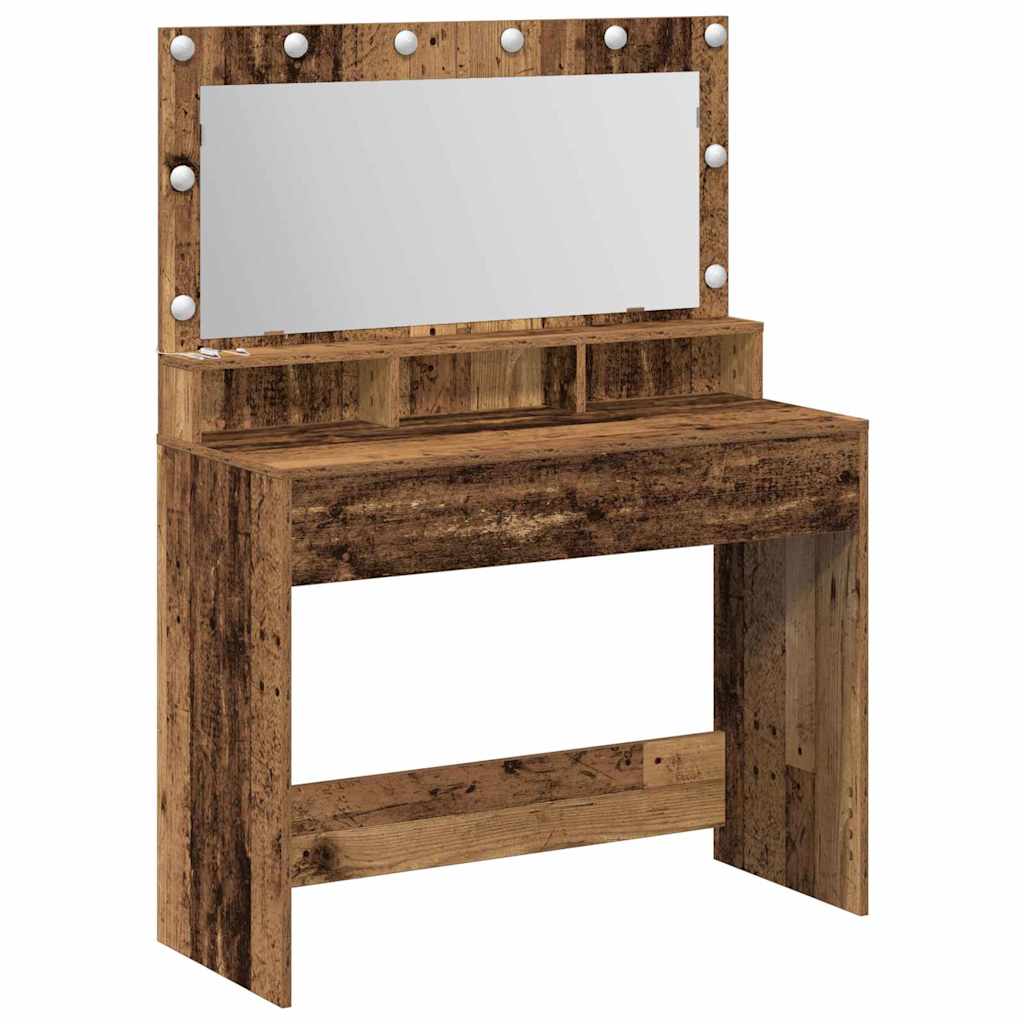 vidaXL Dressing Table Old Wood 100 x 41 x 135 cm Engineered Wood 2