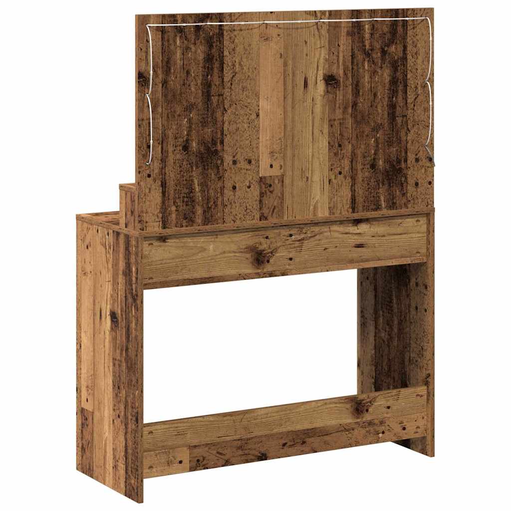 vidaXL Dressing Table Old Wood 100 x 41 x 135 cm Engineered Wood 6