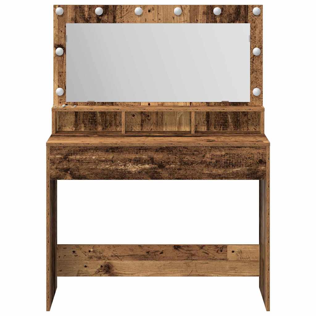 vidaXL Dressing Table Old Wood 100 x 41 x 135 cm Engineered Wood 4