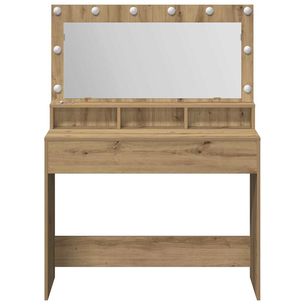 vidaXL Dressing Table Artisan Oak 100 x 41 x 135 cm Engineered Wood 4