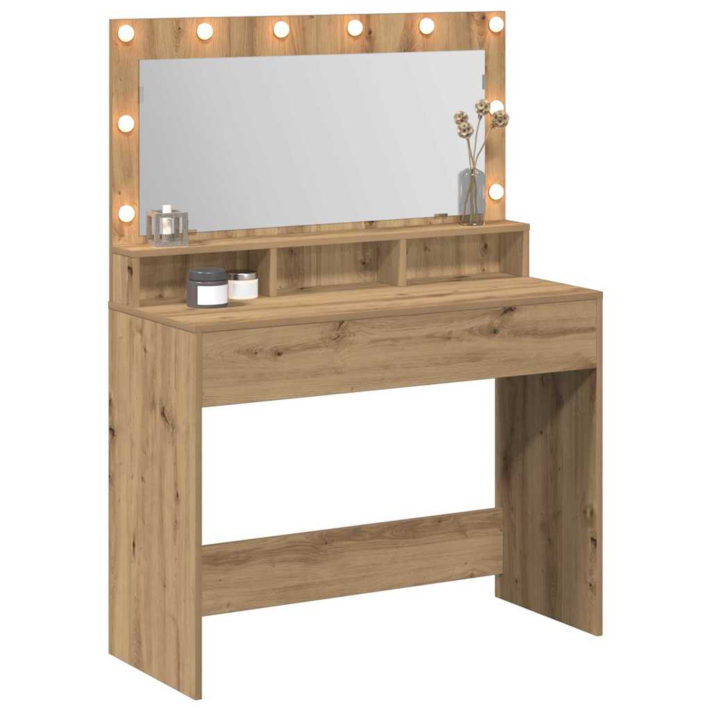 vidaXL Dressing Table Artisan Oak 100 x 41 x 135 cm Engineered Wood 3