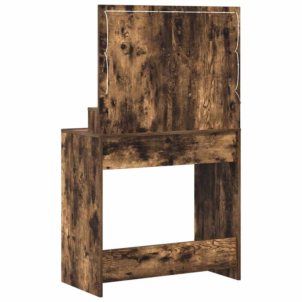 vidaXL Dressing Table Smoked Oak 75.5 x 41 x 135 cm Engineered Wood 6