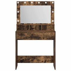 vidaXL Dressing Table Smoked Oak 75.5 x 41 x 135 cm Engineered Wood 4