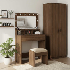 vidaXL Dressing Table Brown Oak 75.5 x 41 x 135 cm Engineered Wood 1