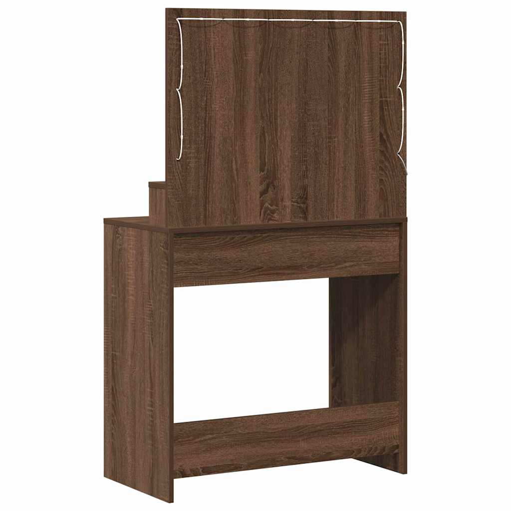 vidaXL Dressing Table Brown Oak 75.5 x 41 x 135 cm Engineered Wood 6