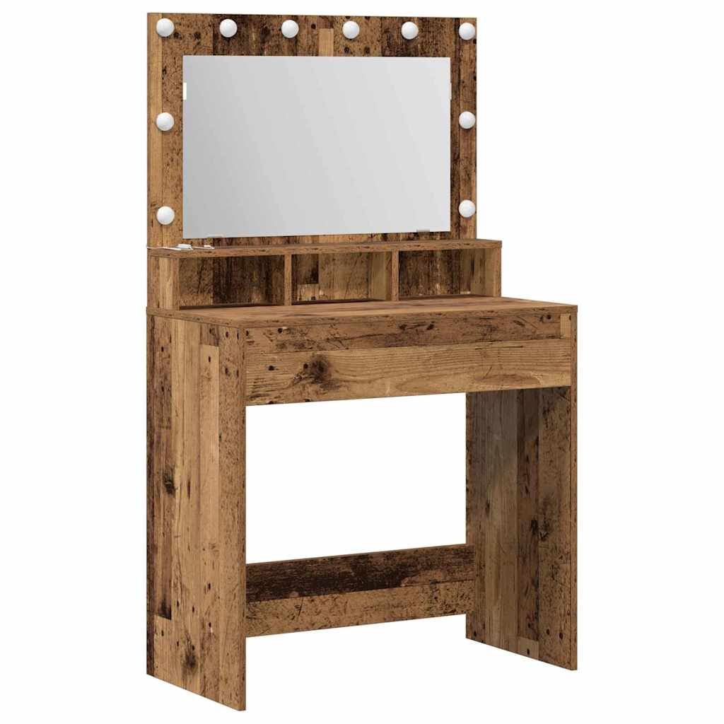 vidaXL Dressing Table Old Wood 75.5 x 41 x 135 cm Engineered Wood 2
