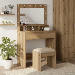 vidaXL Dressing Table Artisan Oak 75.5 x 41 x 135 cm Engineered Wood 1