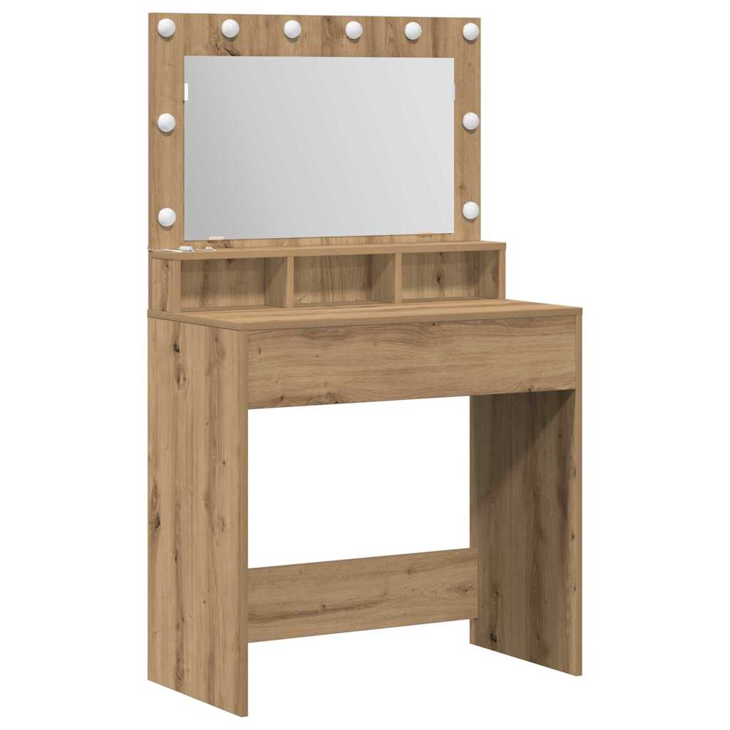 vidaXL Dressing Table Artisan Oak 75.5 x 41 x 135 cm Engineered Wood 2