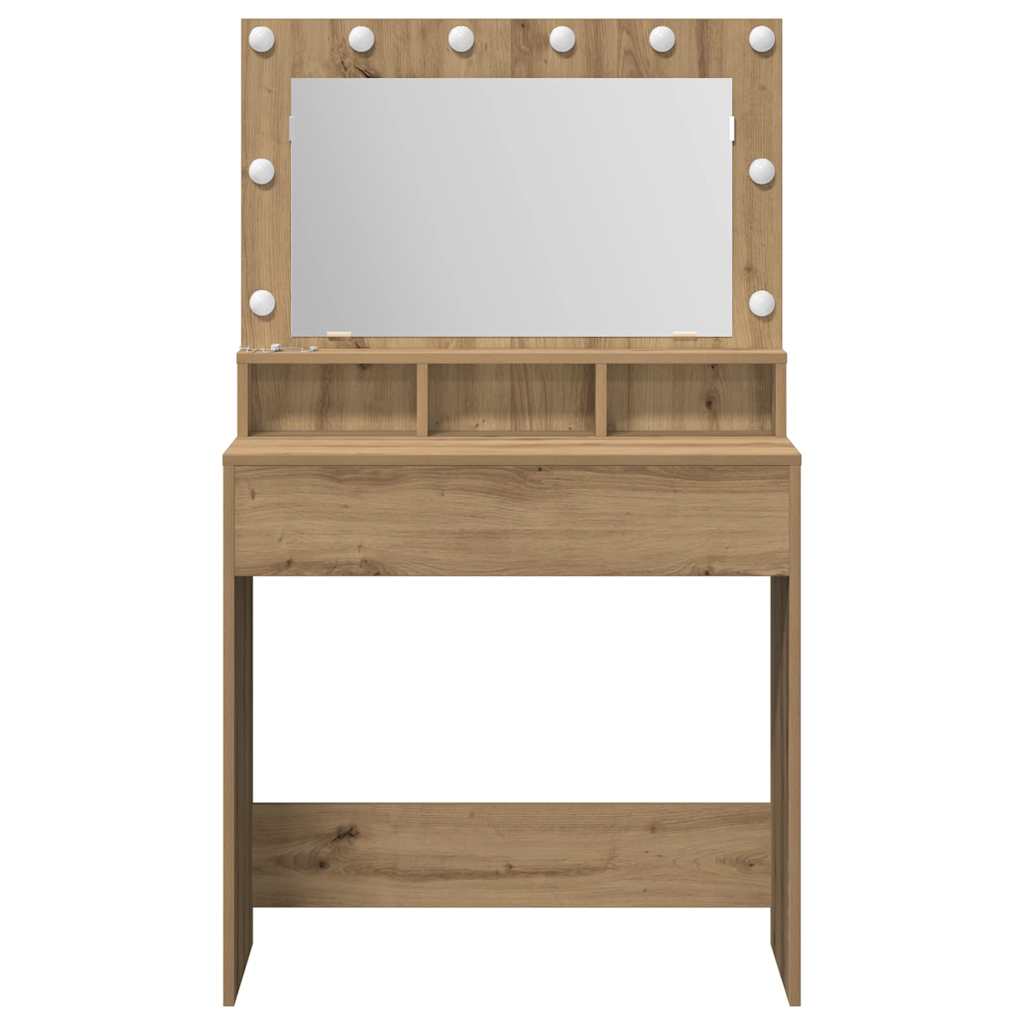 vidaXL Dressing Table Artisan Oak 75.5 x 41 x 135 cm Engineered Wood 4